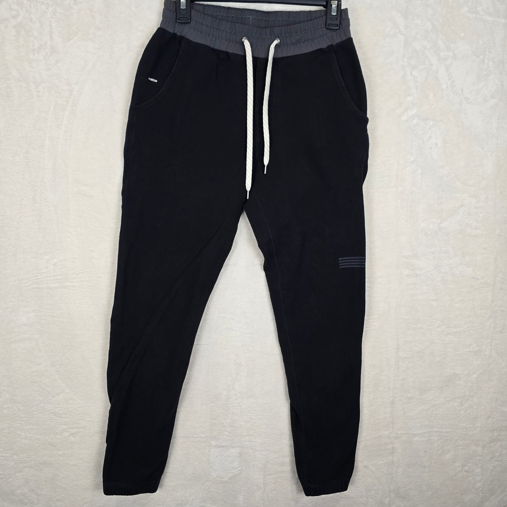 Vuori Mens Balboa Sweatpants Black Joggers Fits Small Athletic Lounge
